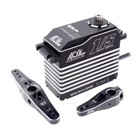 Original AGFRC A280BHLW 2S HV 100KG Super Torque 0.110Sec Brushless Waterproof IP7 RC for 1/5 Scale RC Cars